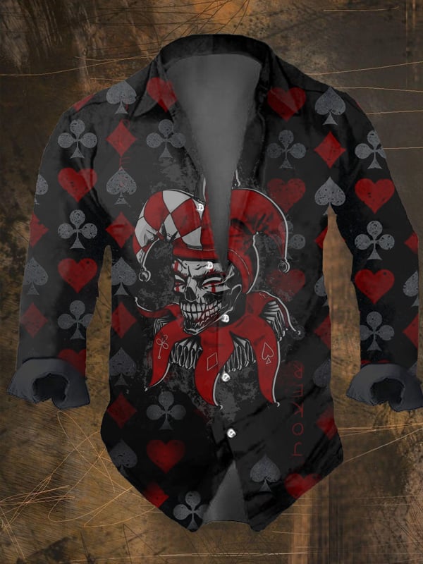 Halloween Men's Dark Skull Pri - Vintage Hawaiian Floral Shirt review and price