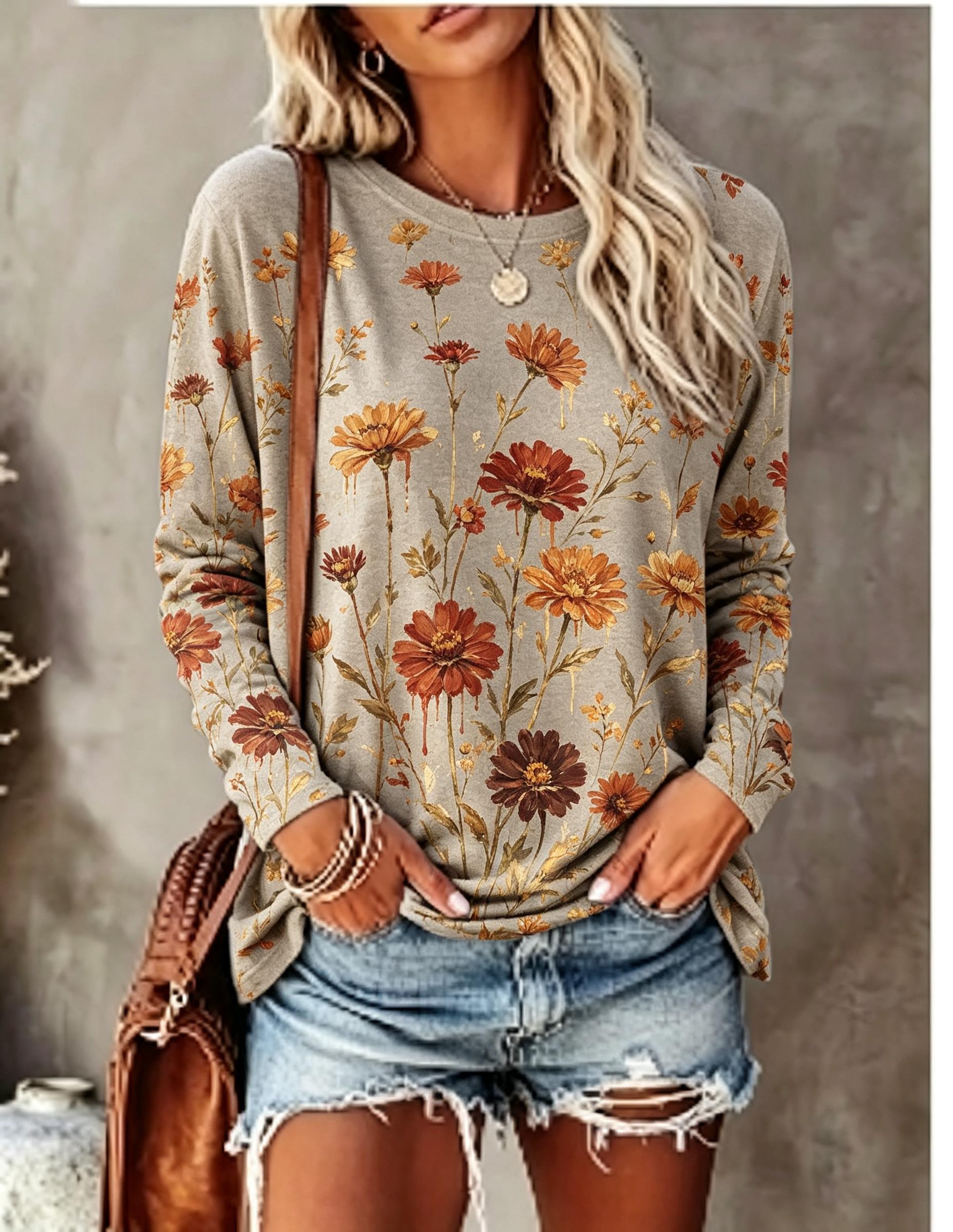 Women Long Sleeve T‑Shirt Oil  - T-Shirts review and price